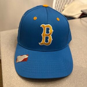 Blue and Yellow Baseball Cap with Embroidered 'B'